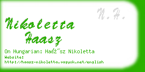 nikoletta haasz business card